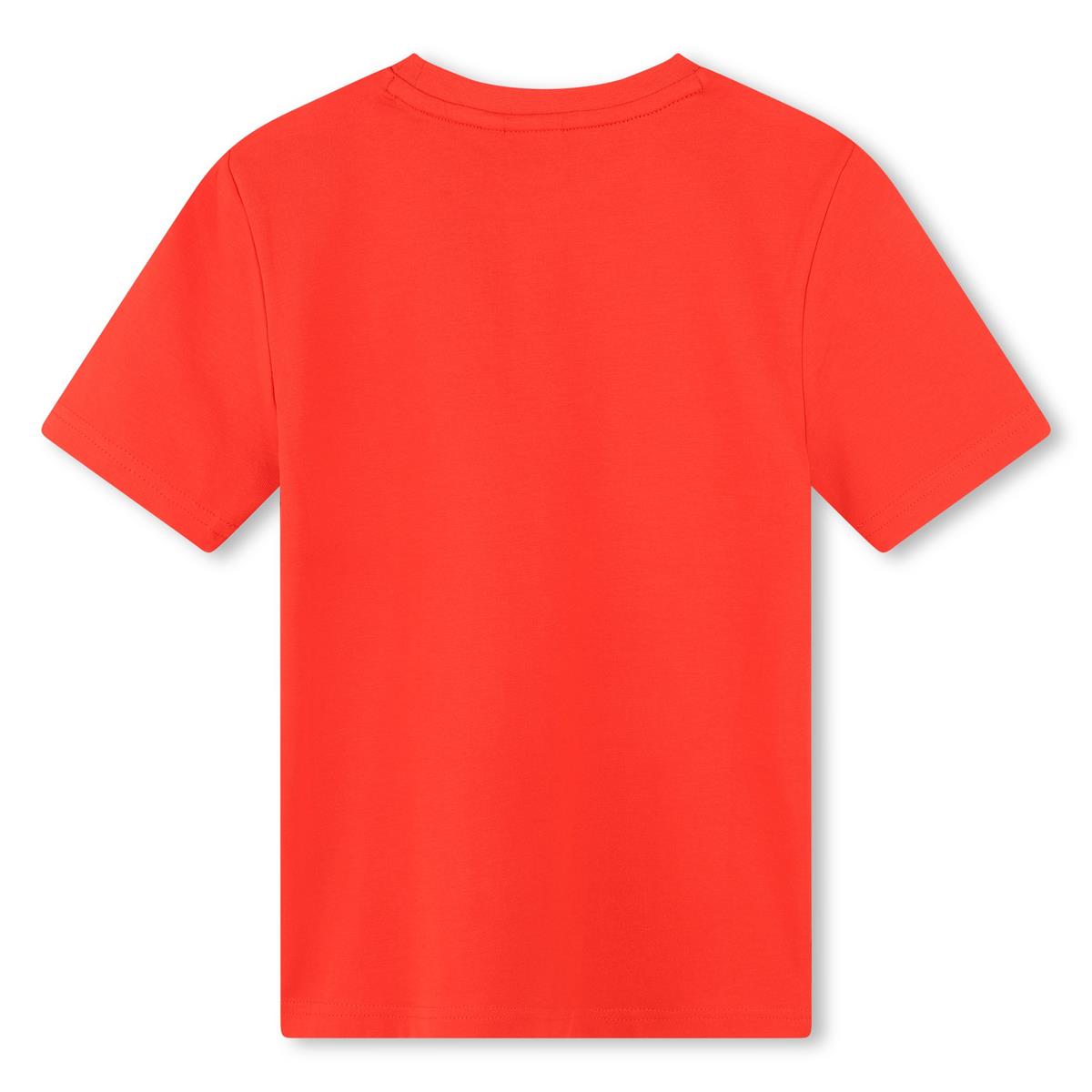 Boys Orange Cotton T-Shirt