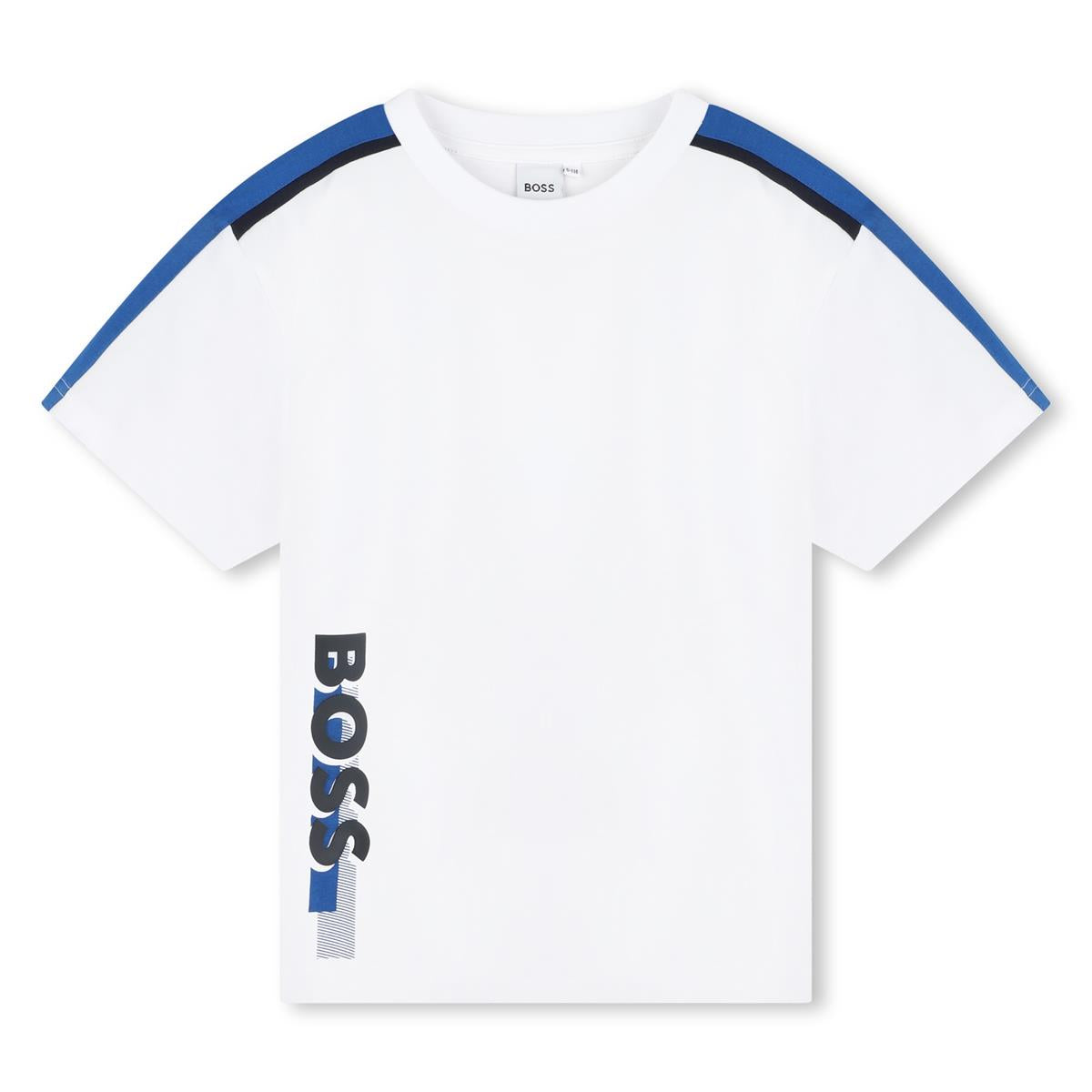 Boys White Cotton T-Shirt