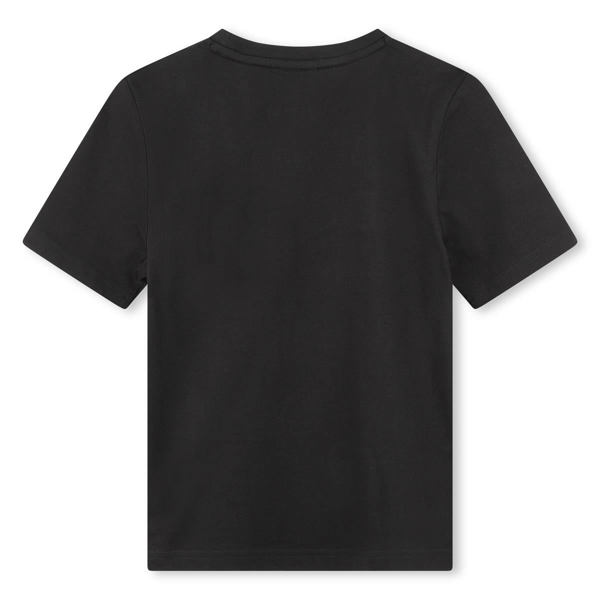 Boys Black Cotton T-Shirt