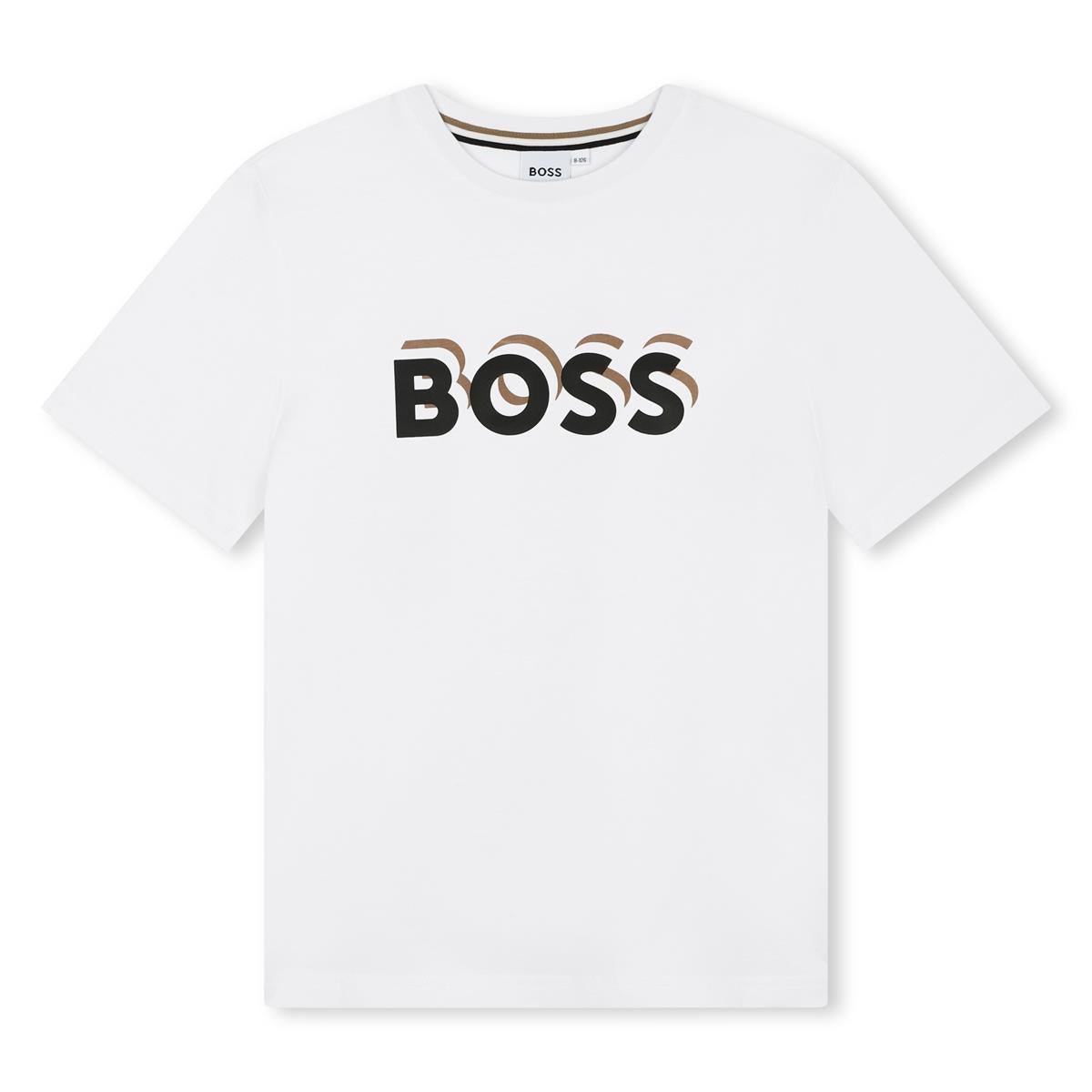 Boys White Cotton T-Shirt