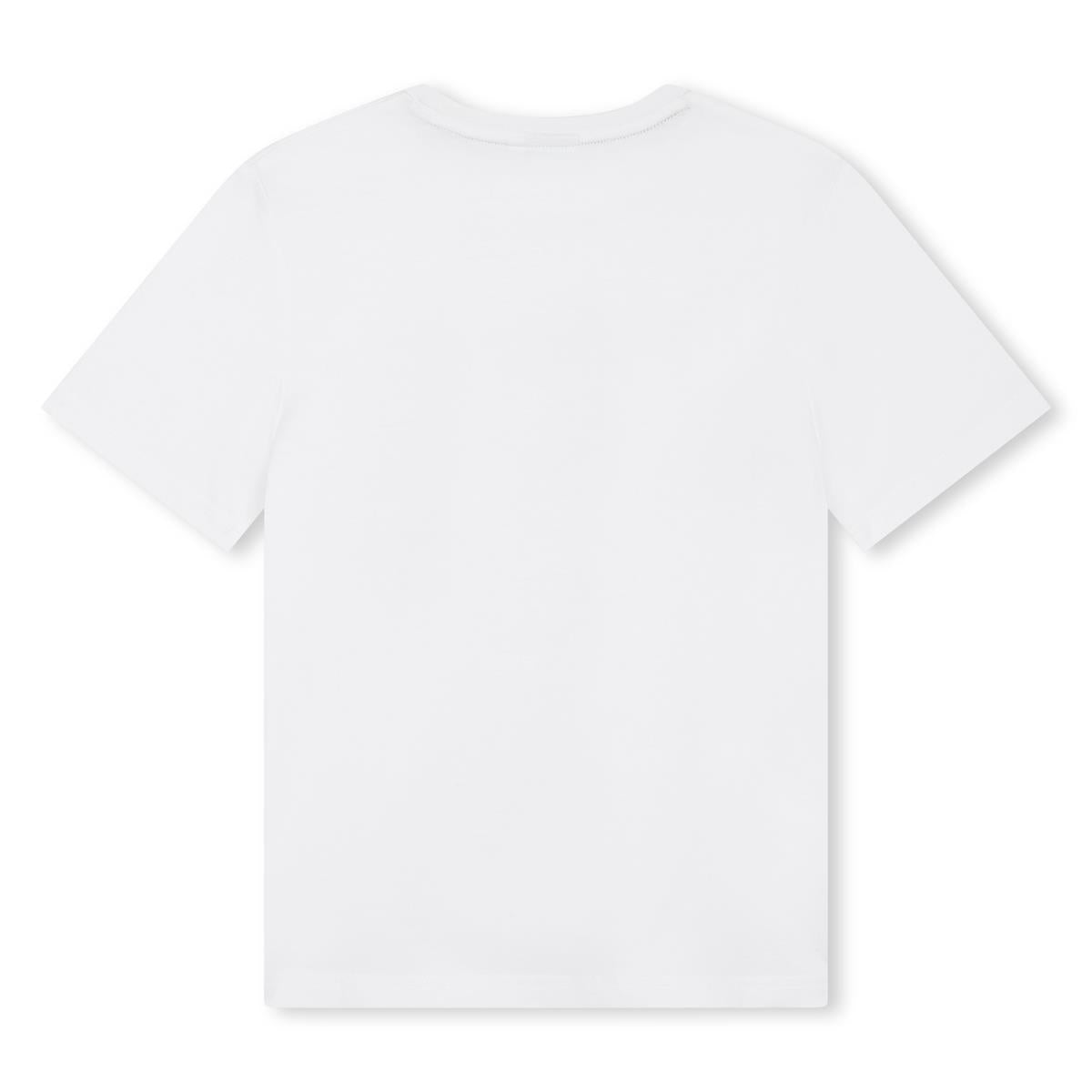 Boys White Cotton T-Shirt