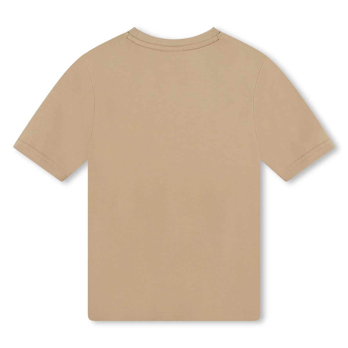 Boys Beige Cotton T-Shirt