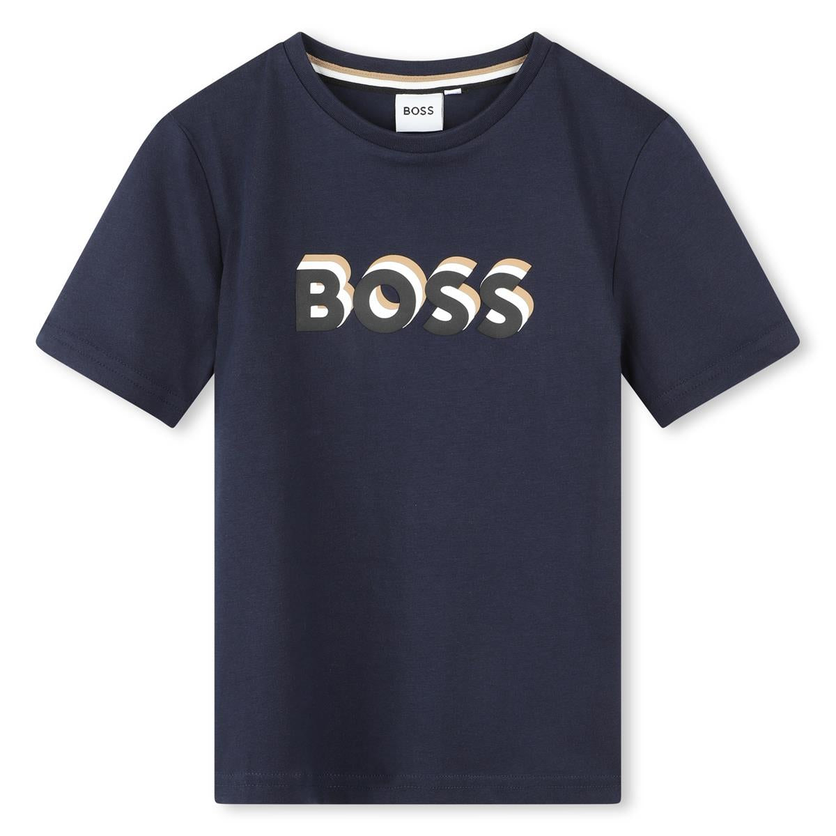 Boys Navy Cotton T-Shirt