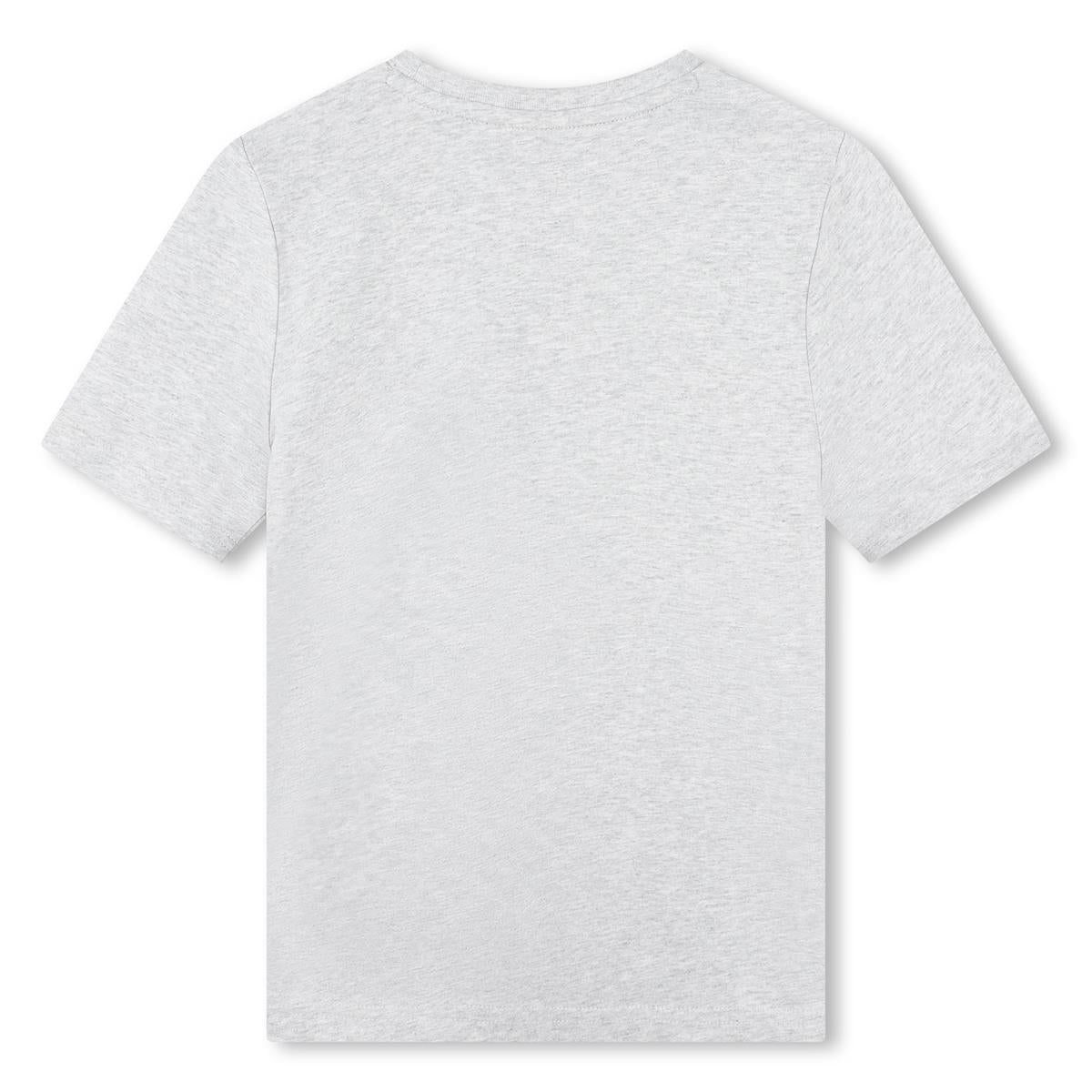 Boys Light Grey Cotton T-Shirt
