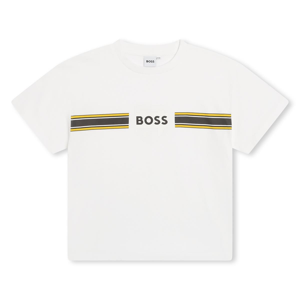 Boys White Cotton T-Shirt