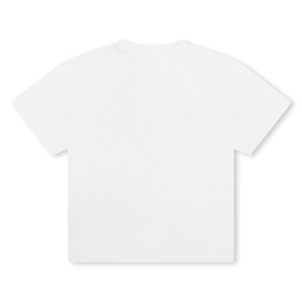 Boys White Cotton T-Shirt