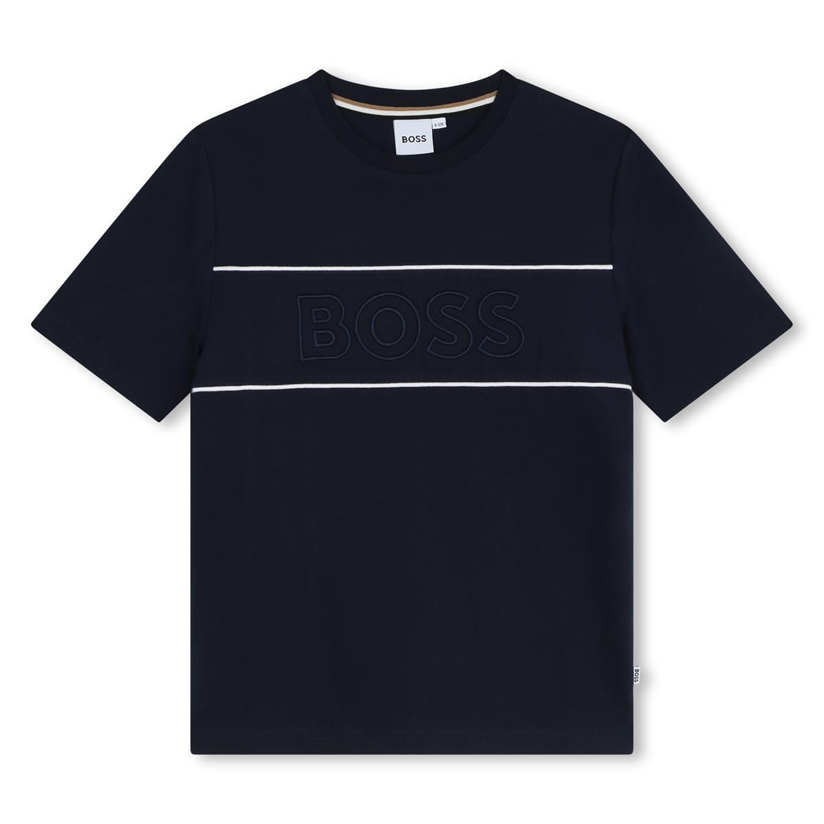 Boys Navy Cotton T-Shirt