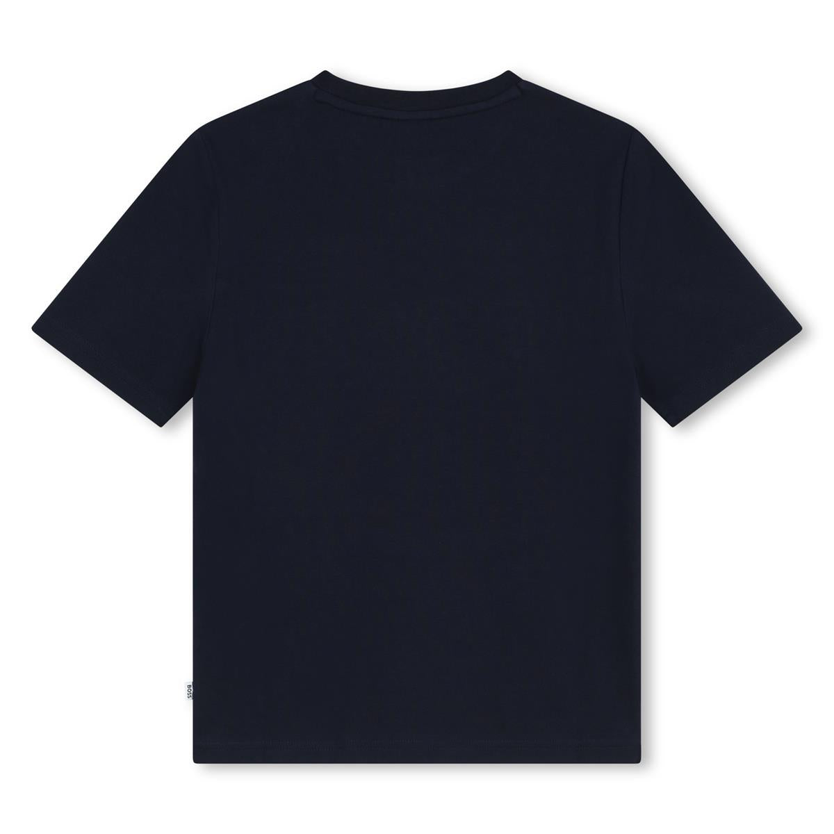 Boys Navy Cotton T-Shirt