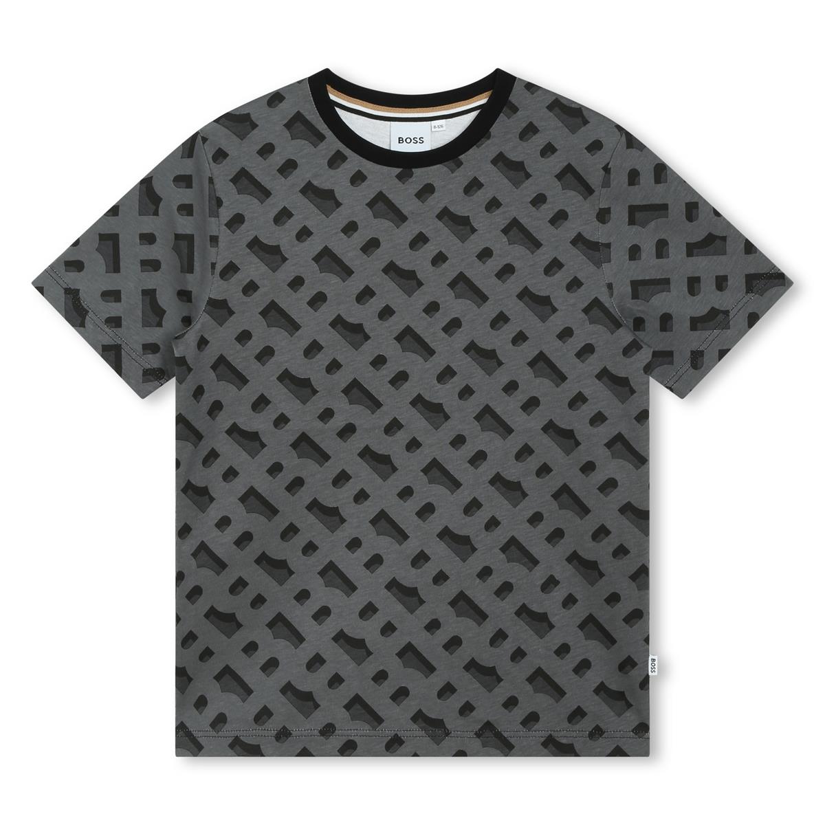 Boys Black Cotton T-Shirt