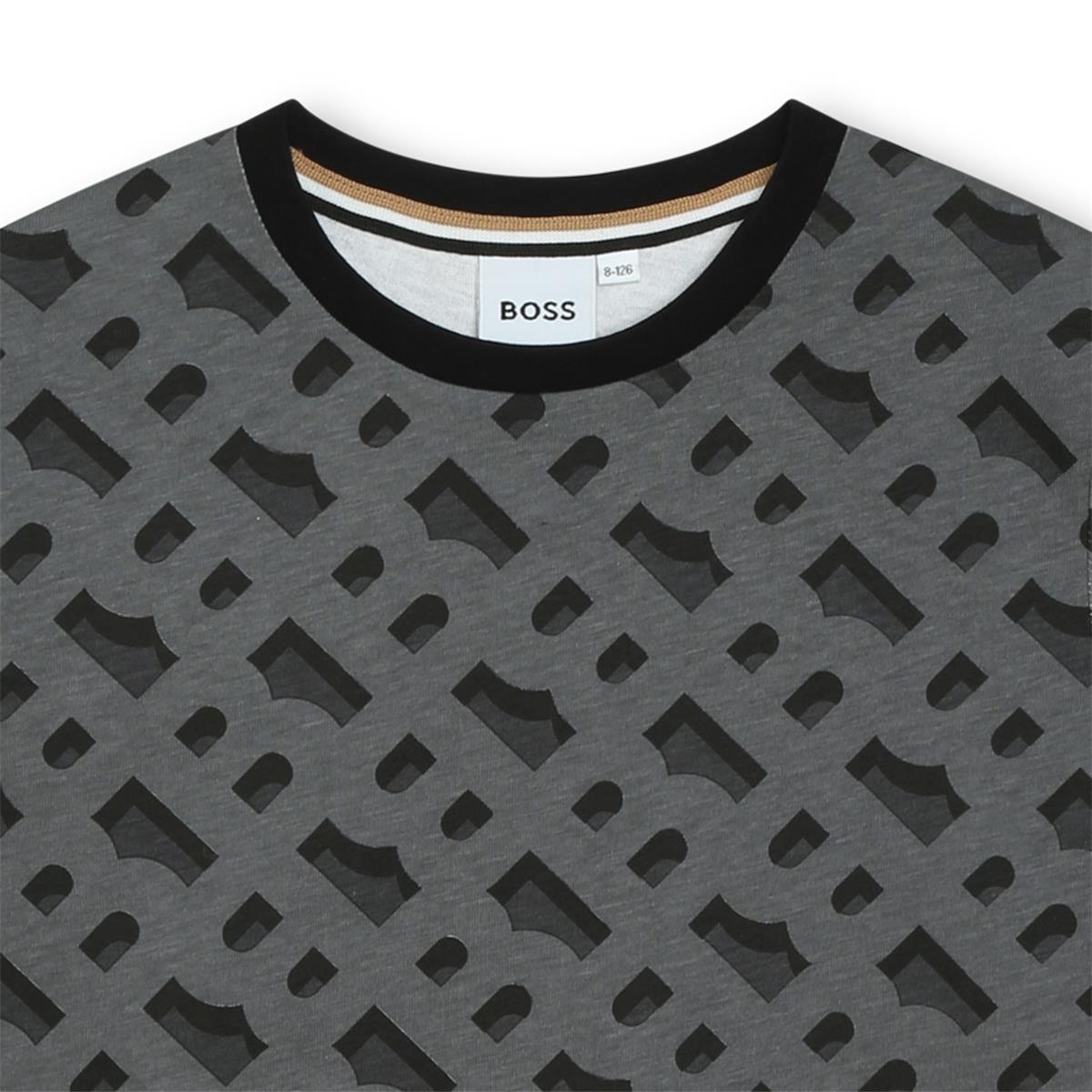 Boys Black Cotton T-Shirt