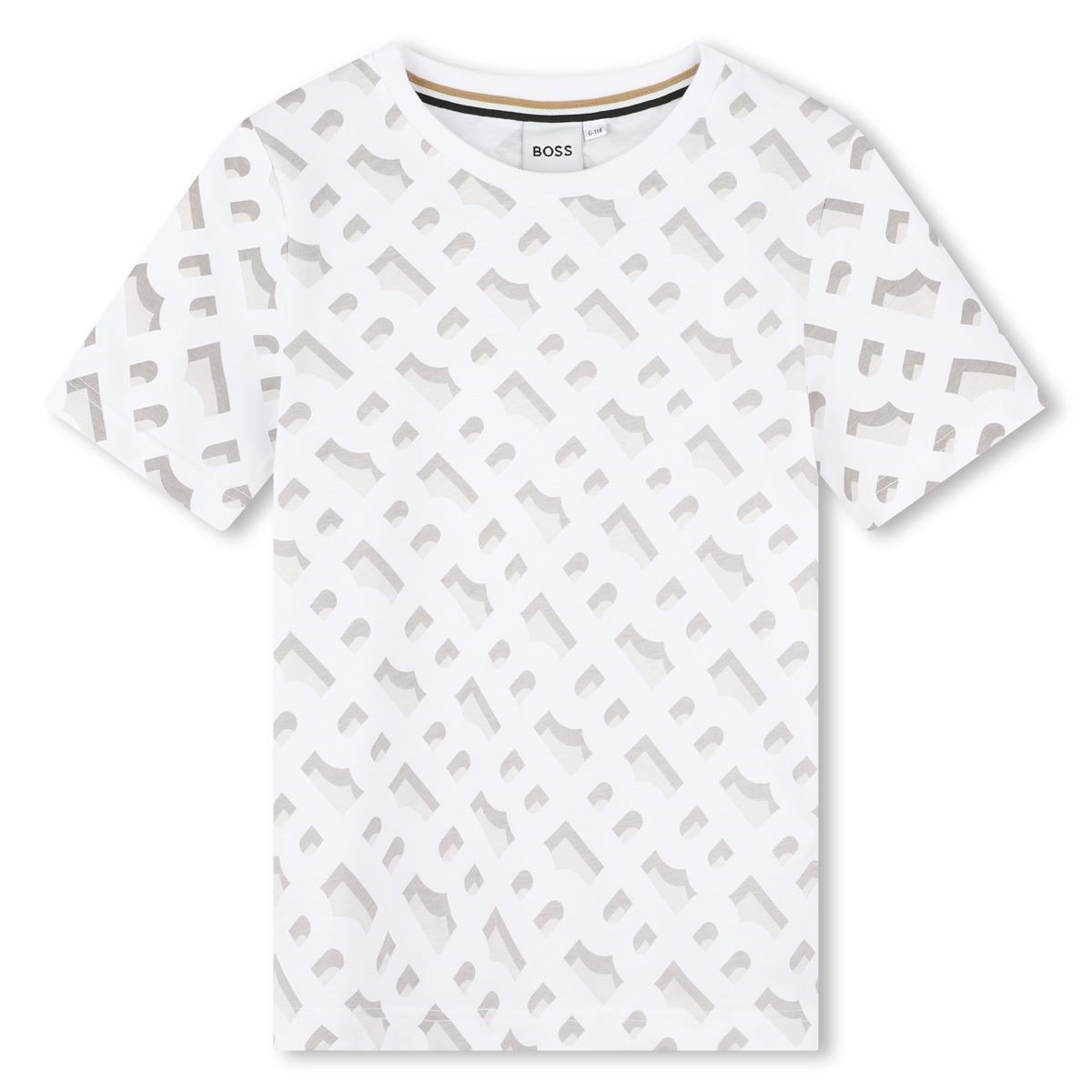 Boys White Cotton T-Shirt