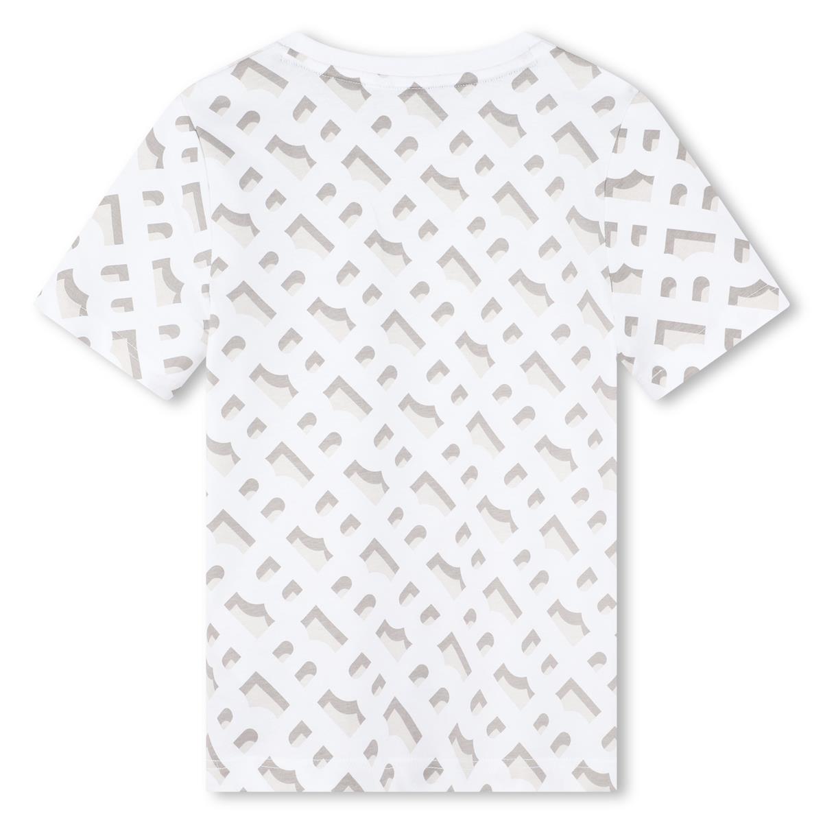 Boys White Cotton T-Shirt