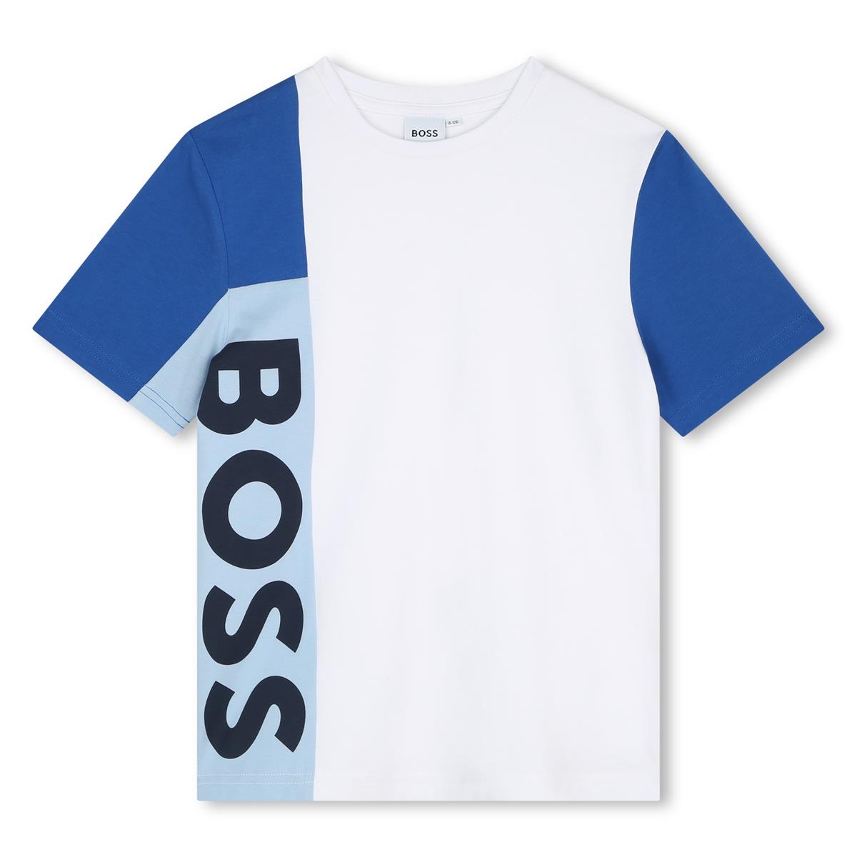 Boys White Cotton T-Shirt