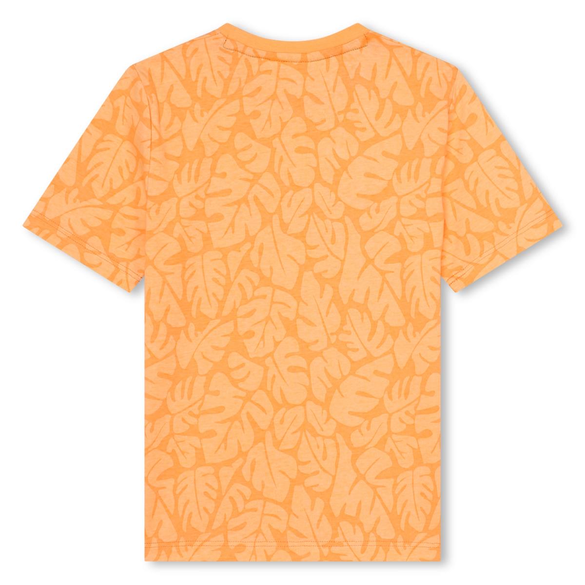 Boys Orange Cotton T-Shirt