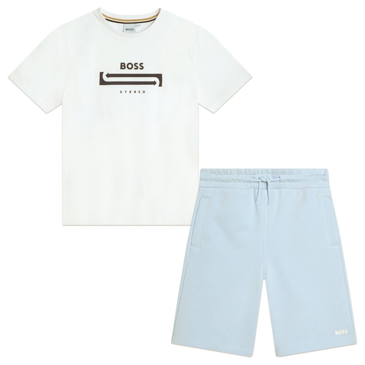 Boys White Cotton Set