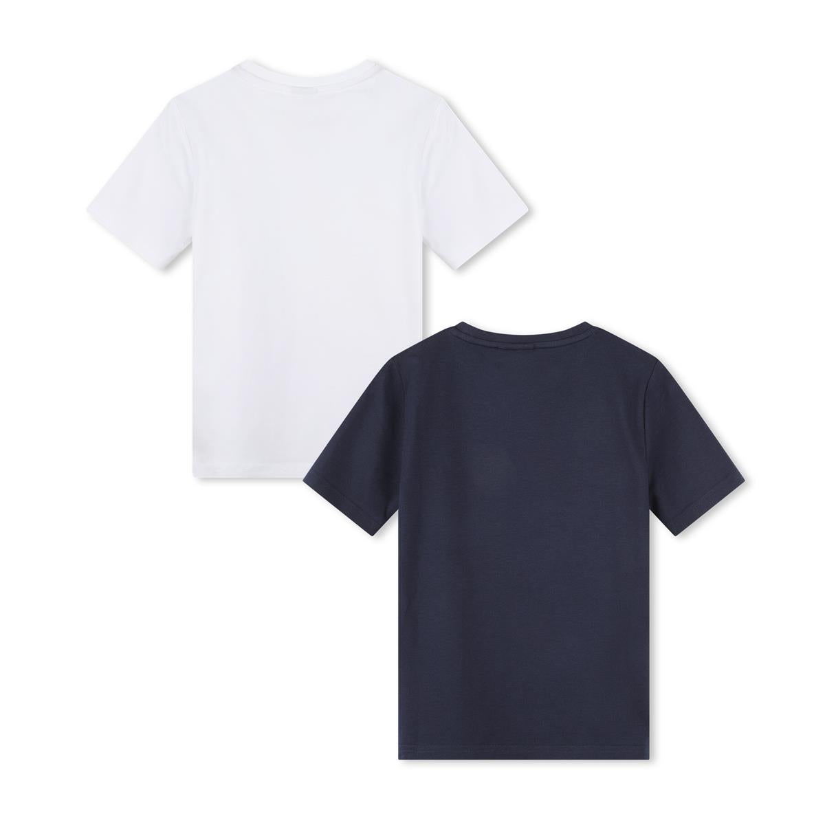 Boys Blue Cotton T-Shirt Set(2 Pack)