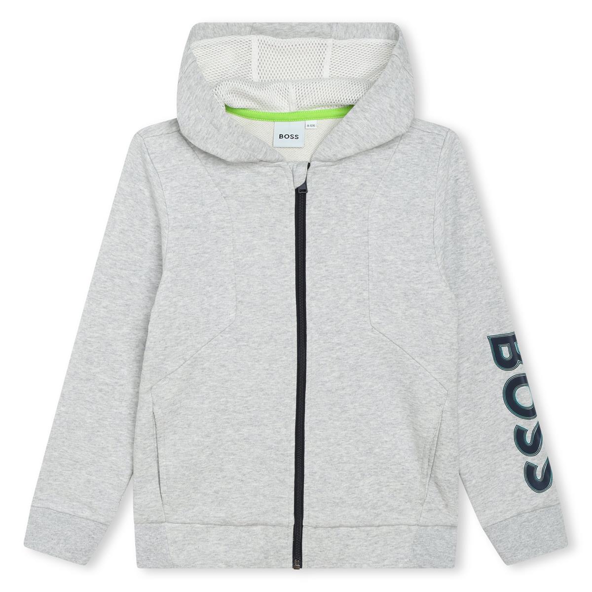 Boys Grey Zip-Up Top