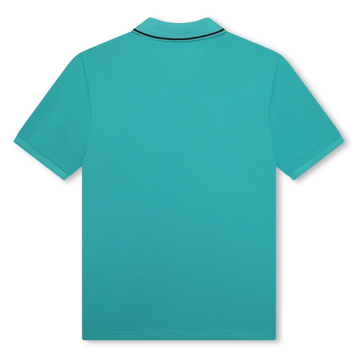 Boys Green Cotton Polo Shirt