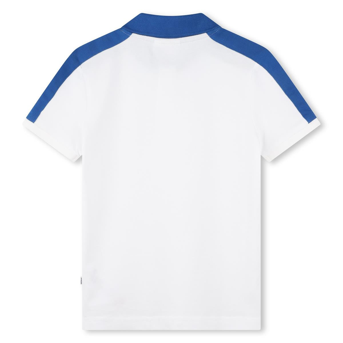 Boys White Cotton Polo Shirt