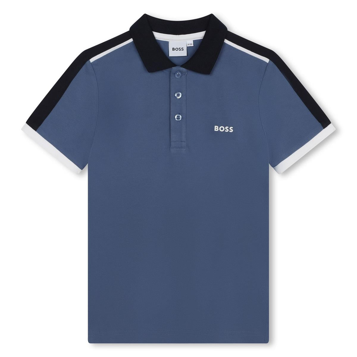 Boys Blue Cotton Polo Shirt