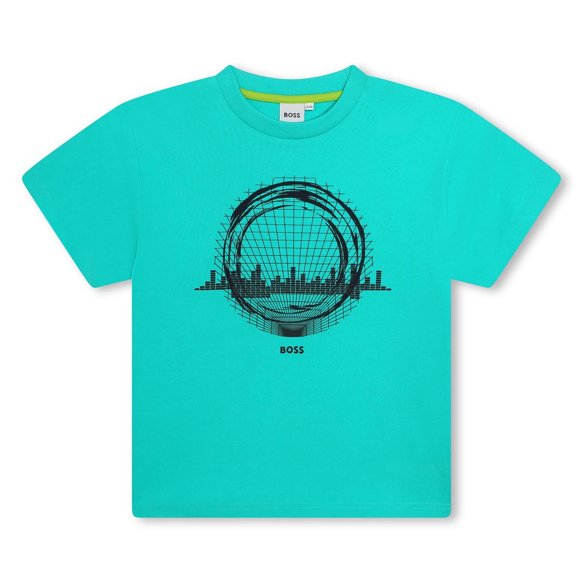 Boys Green Cotton T-Shirt