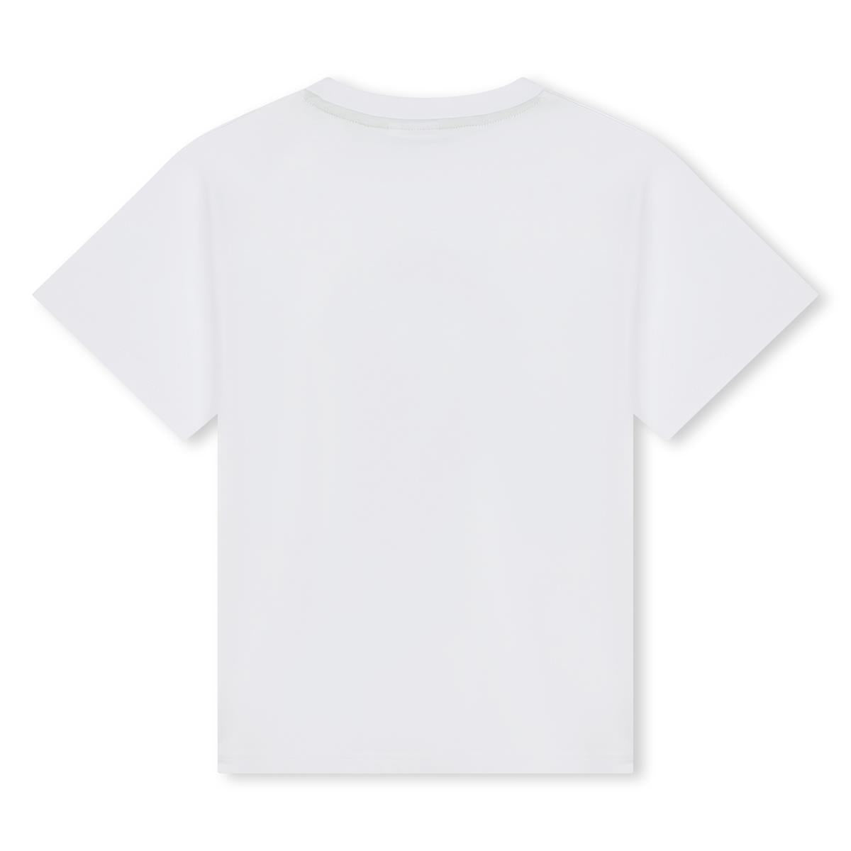 Boys White Cotton T-Shirt
