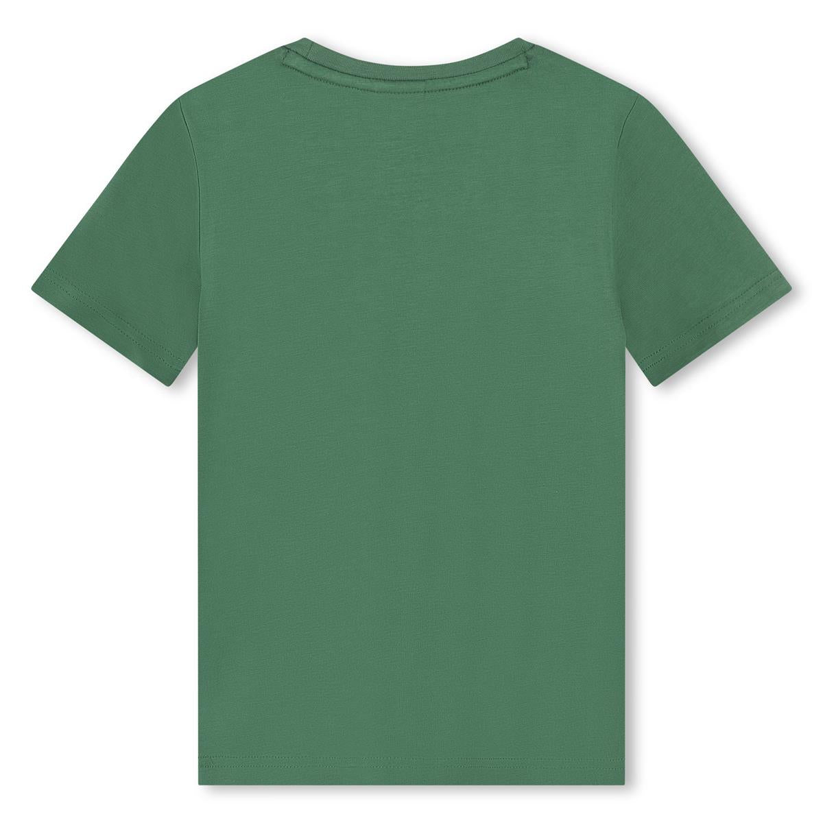 Boys Green Cotton T-Shirt