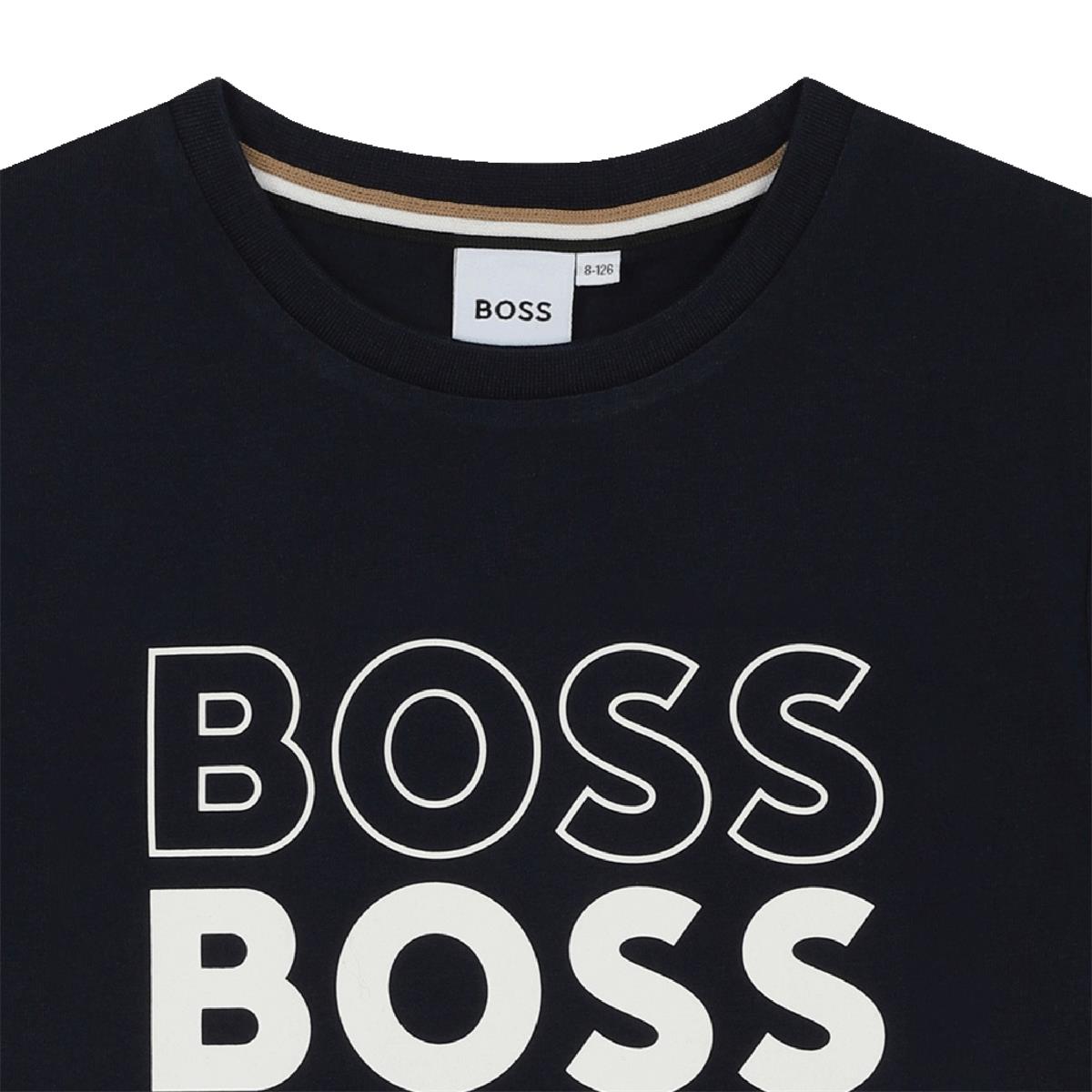 Boys Navy Cotton T-Shirt