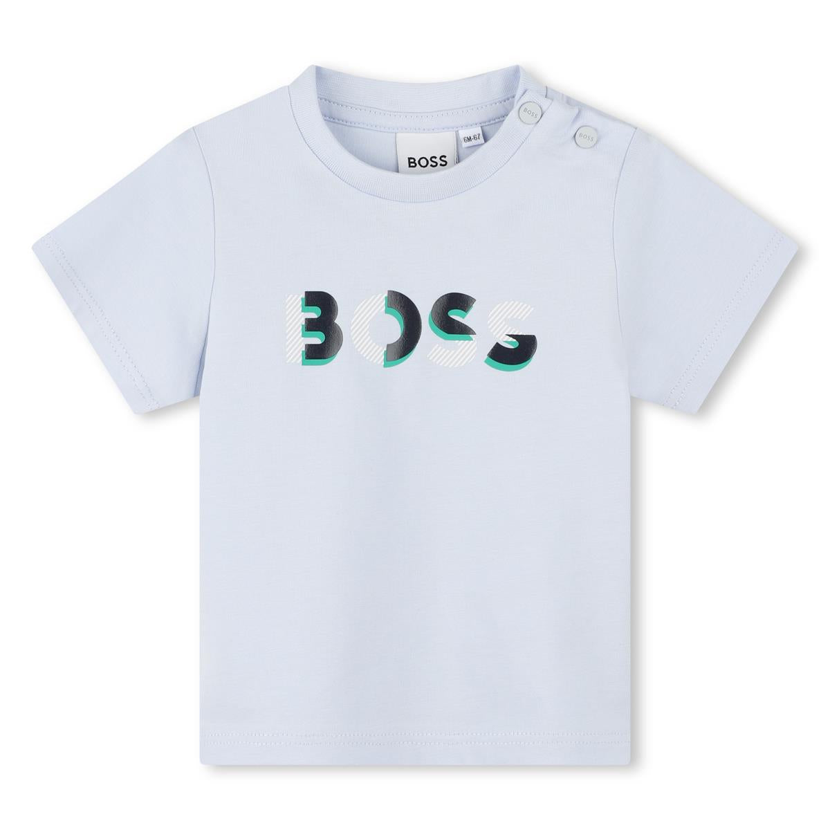 Baby Boys Light Blue Cotton T-Shirt