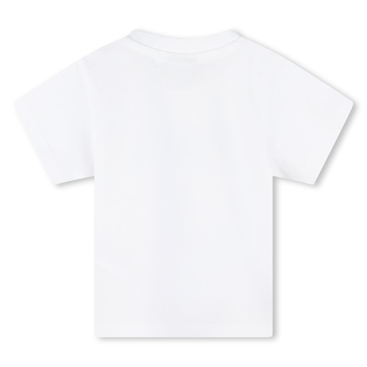 Baby Boys White Cotton T-Shirt