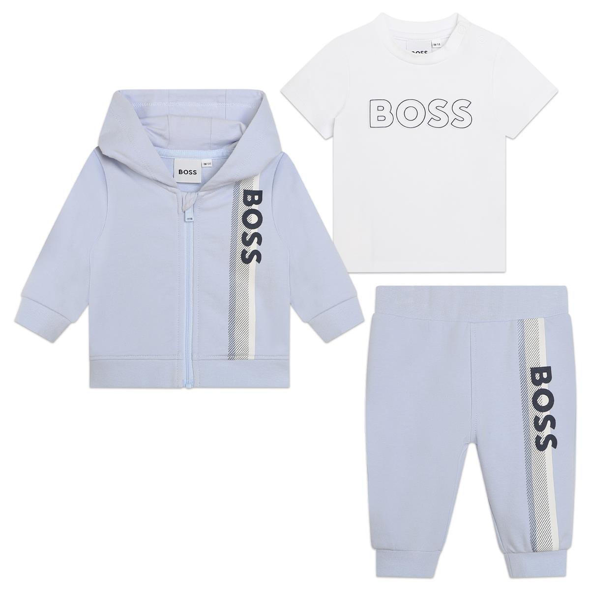 Baby Boys Blue Cotton Set