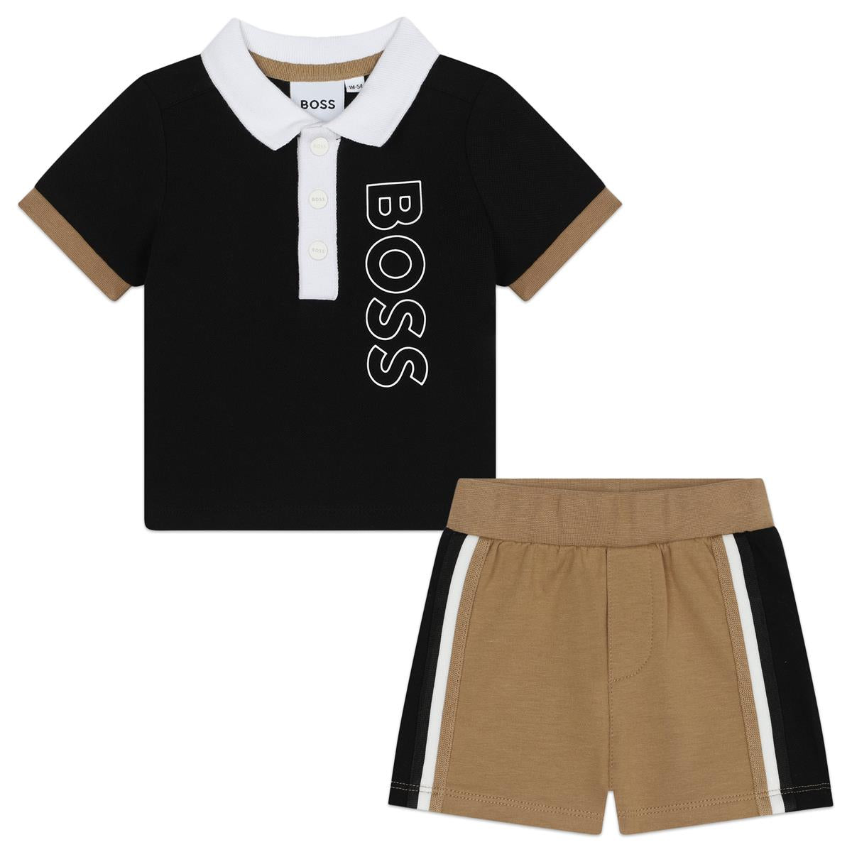 Baby Boys Black Cotton Set