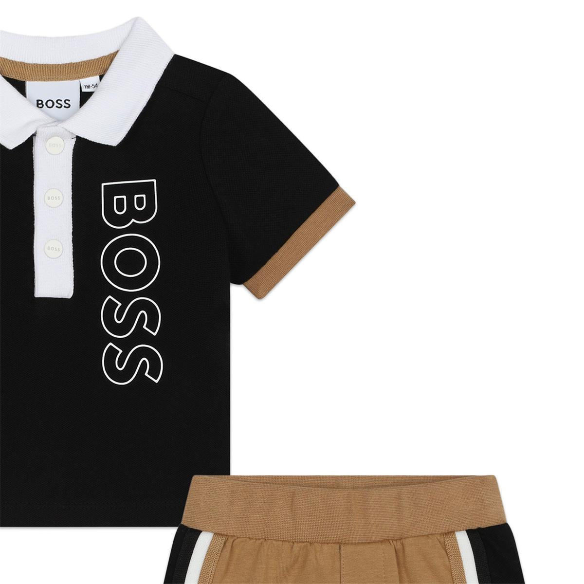 Baby Boys Black Cotton Set