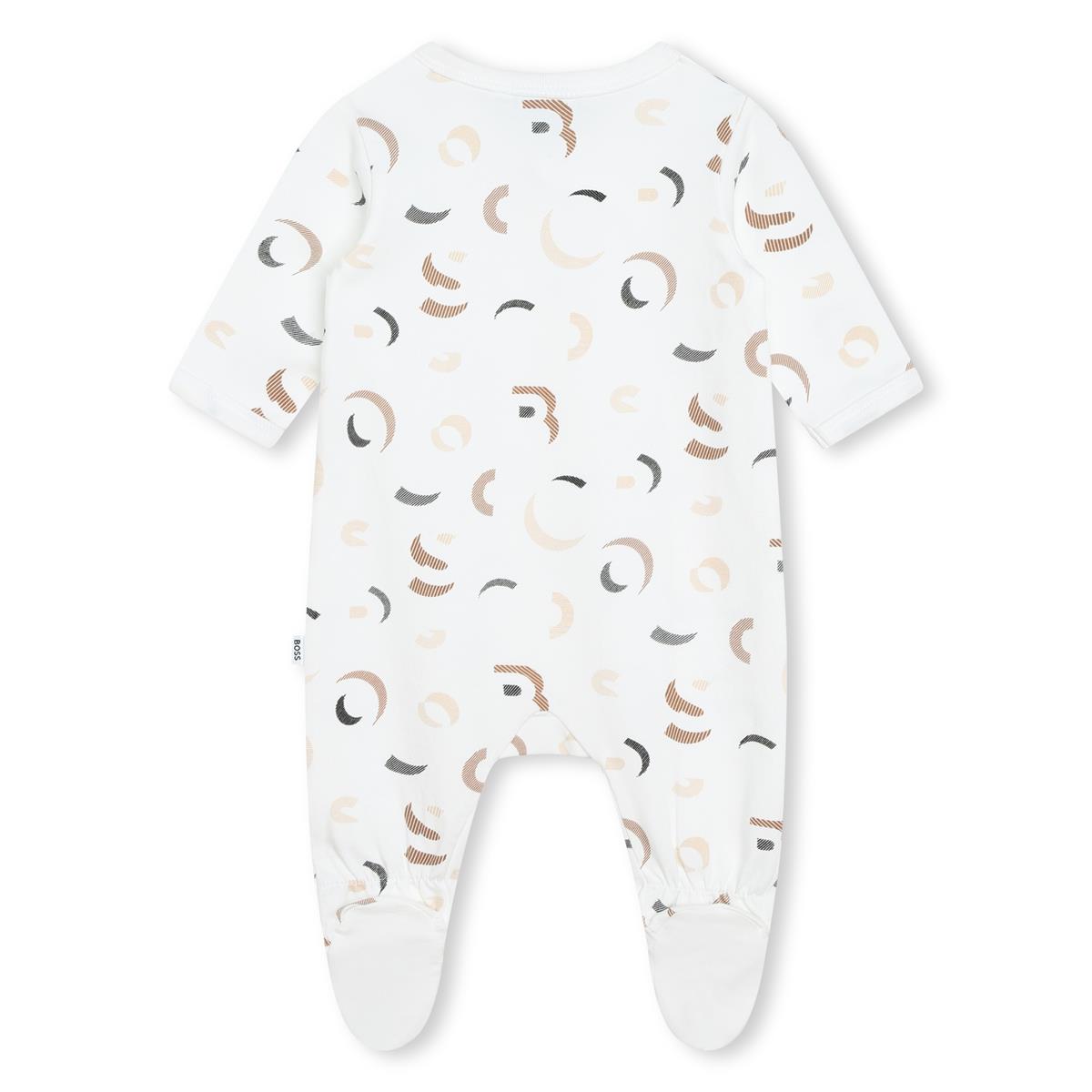 Baby Boys White Cotton Babysuit Set