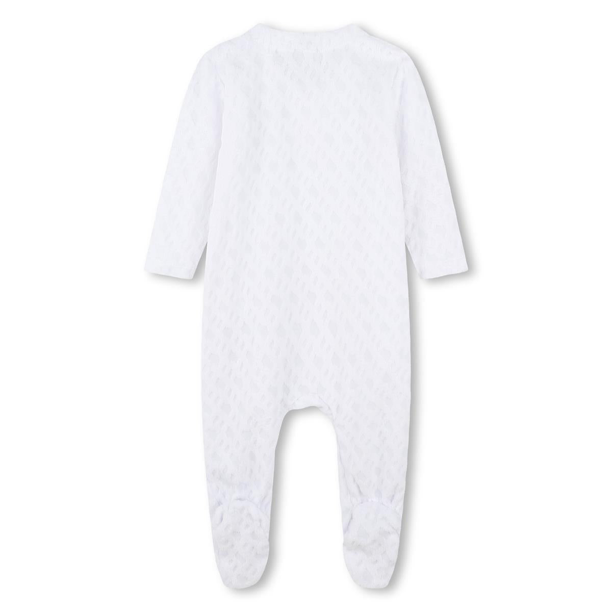 Baby Boys White Cotton Babysuit Set