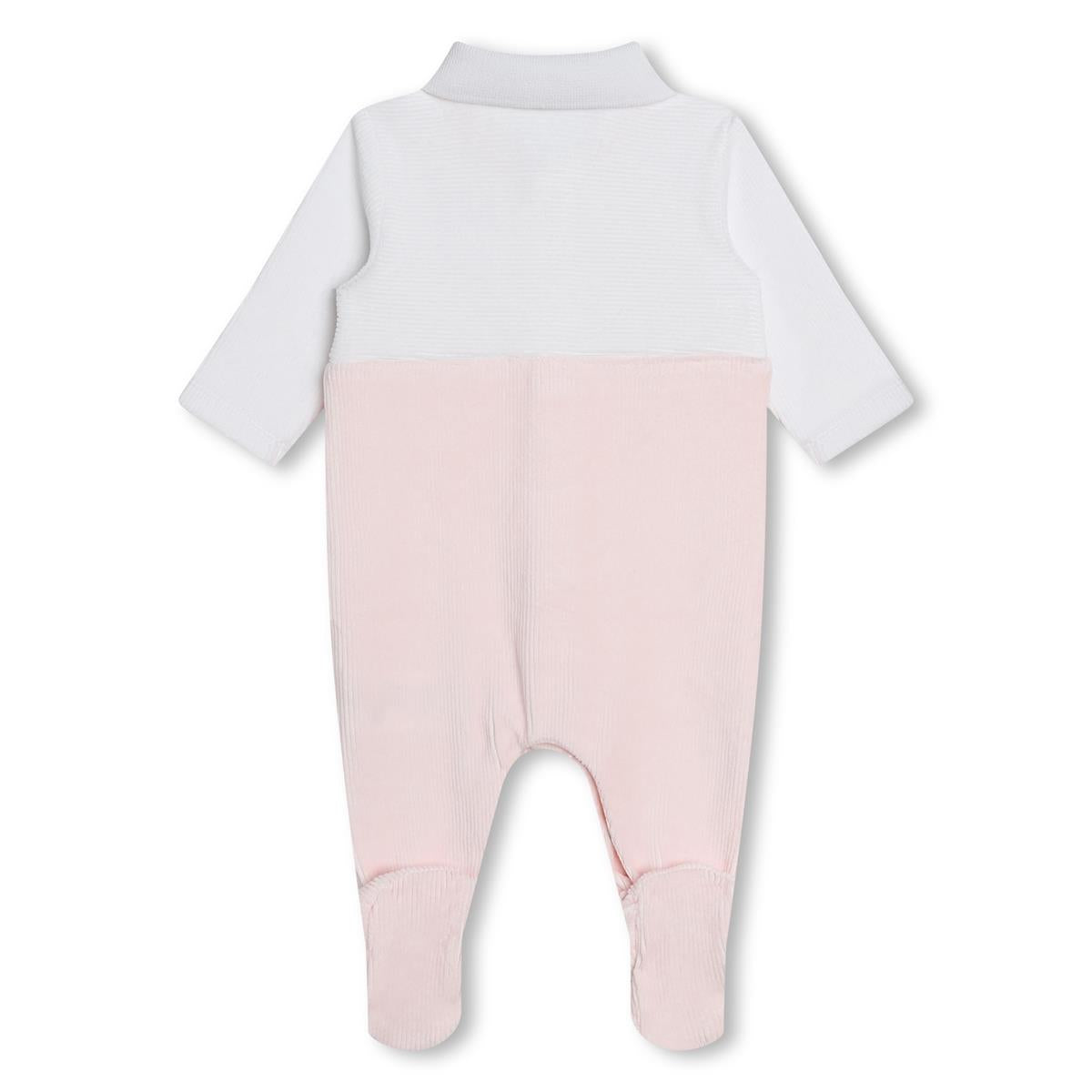 Baby Girls Pink Cotton Babysuit