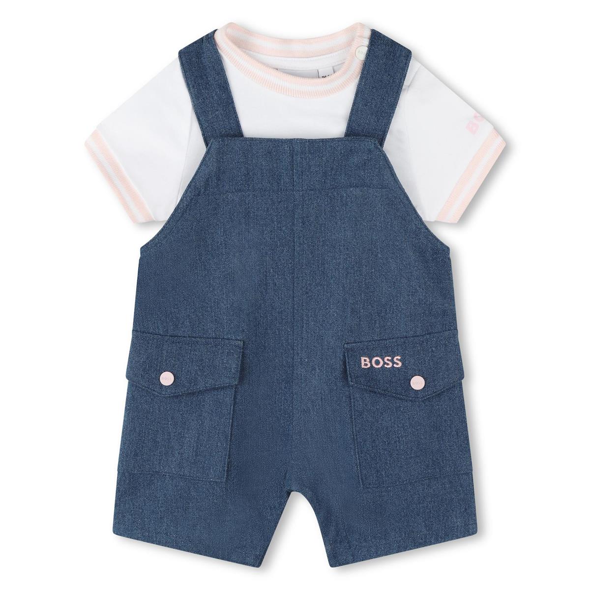 Baby Girls Blue Cotton Set