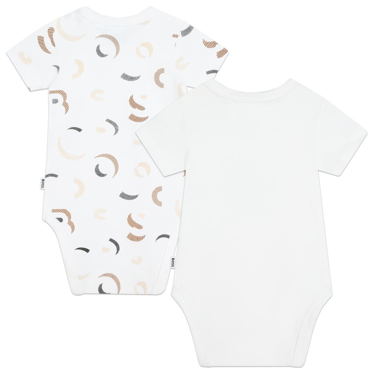 Baby Boys & Girls White Cotton Babysuit Set