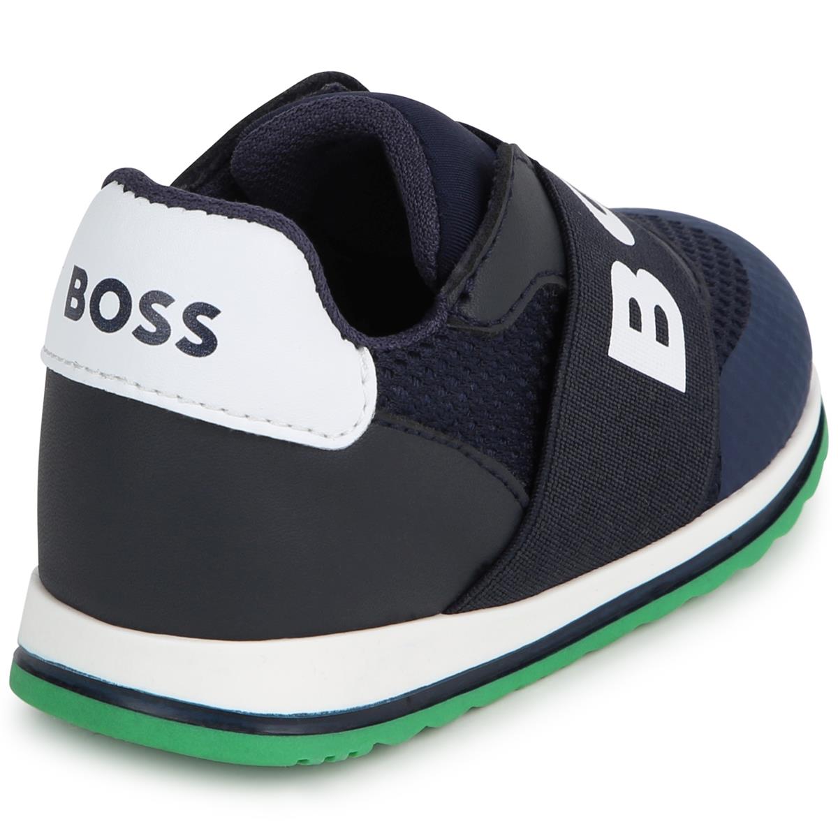 Baby Boys Navy Logo Shoes