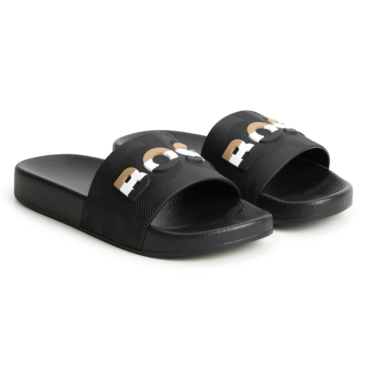 Boys Black Slippers