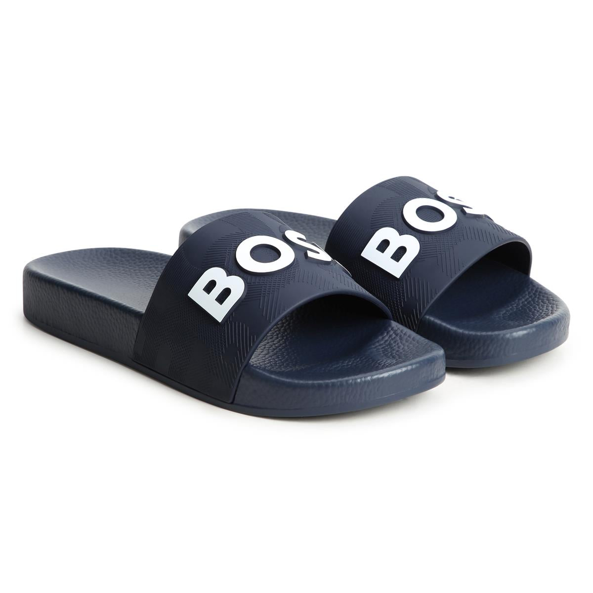 Boys Navy Slippers