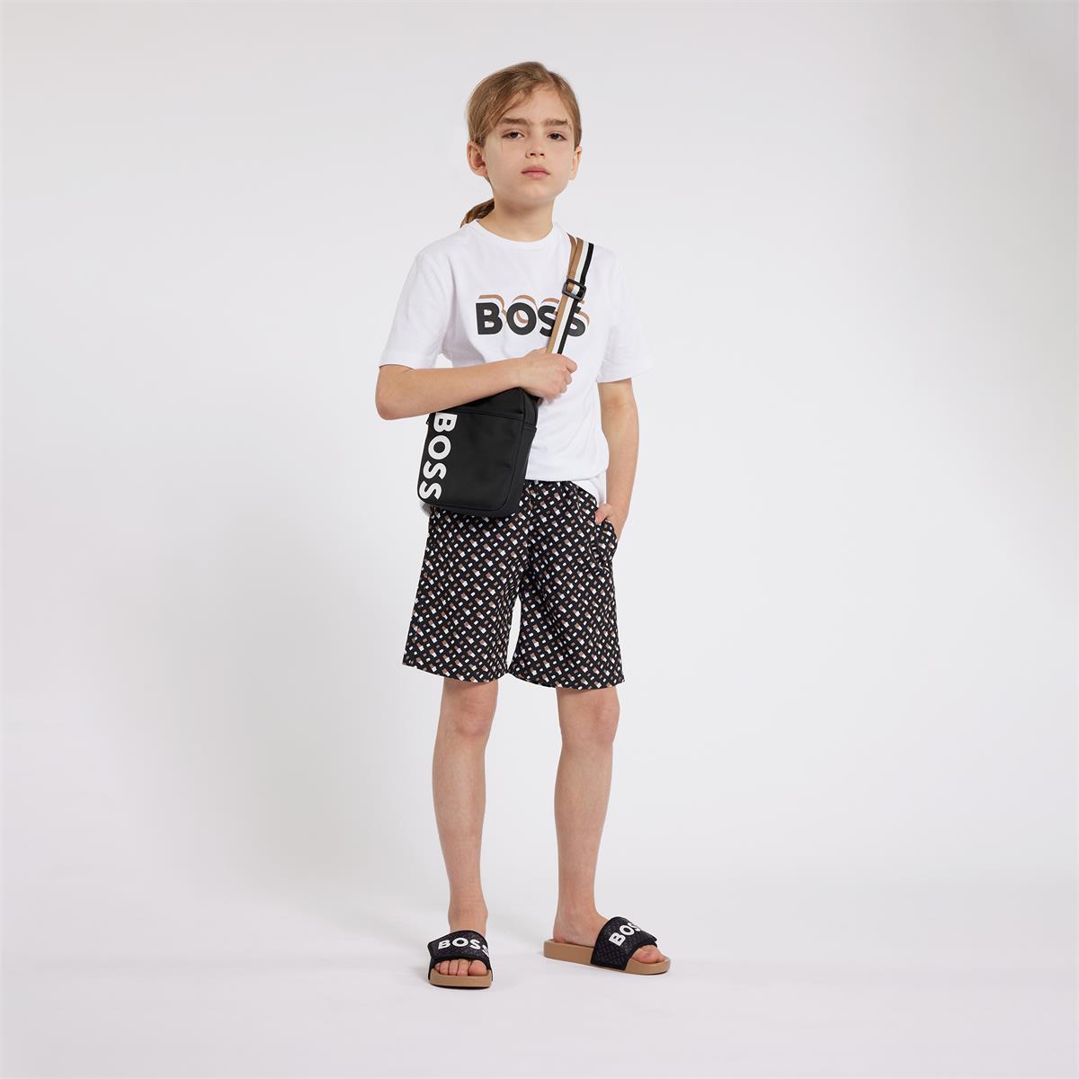 Boys Black Slippers