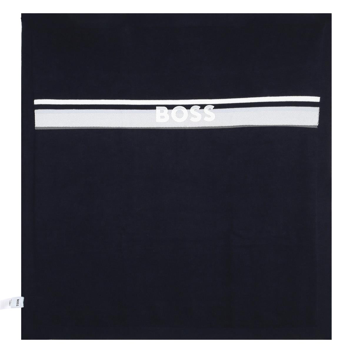 Baby Boys & Girls Navy Cotton Blanket(75x75cm)