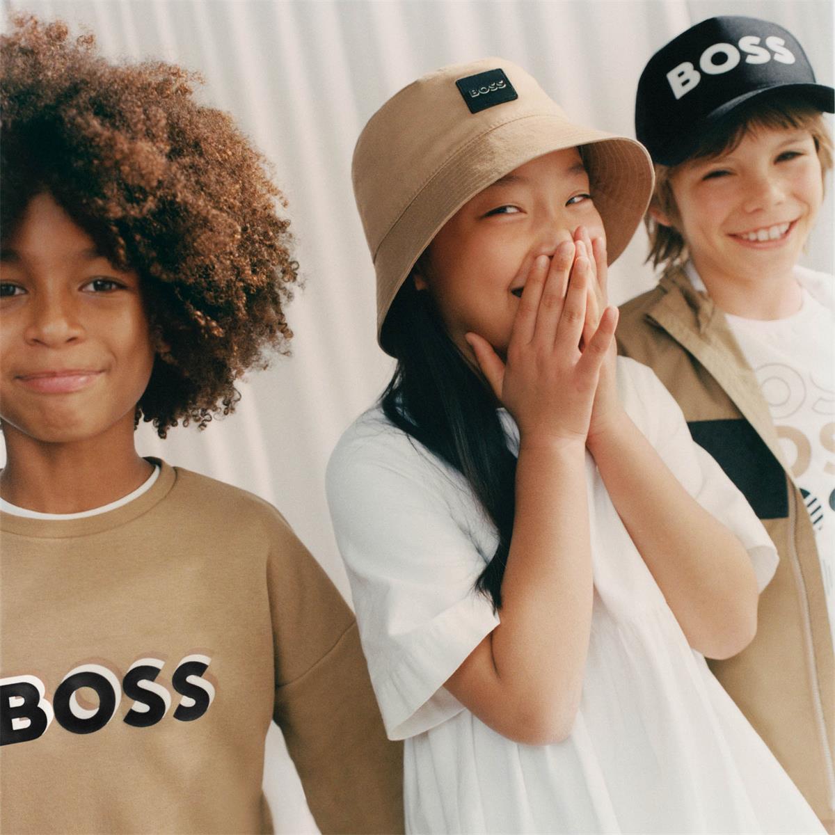 Boys Beige Bucket Hat