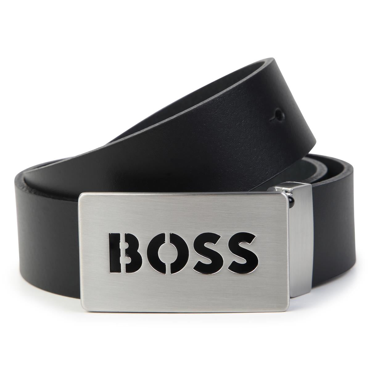 Boys Black Logo Belt