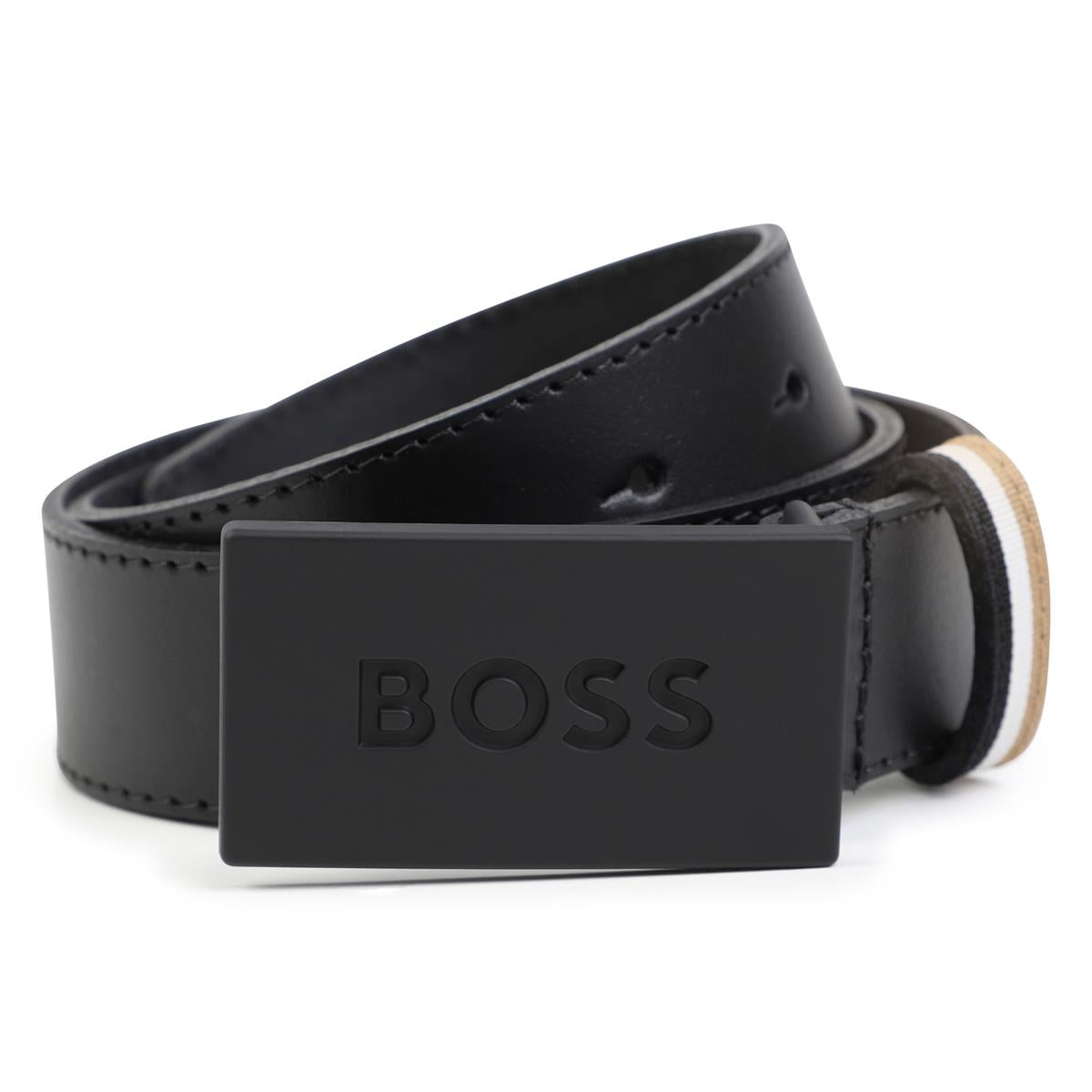 Boys Black Logo Belt