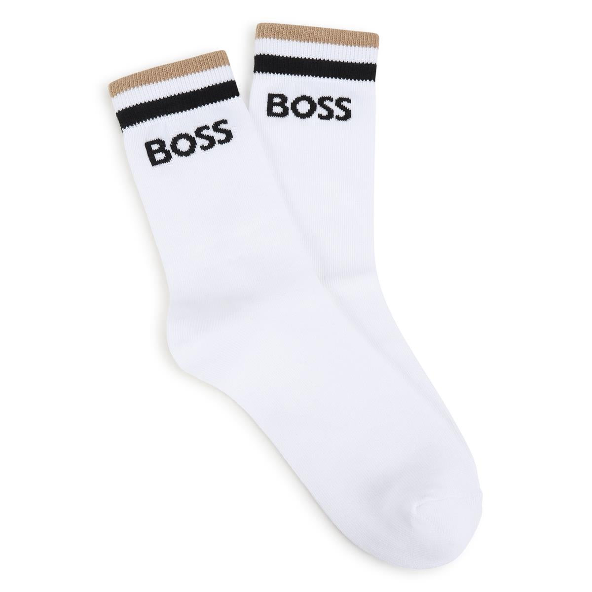 Boys White Cotton Socks Set(2 Pack)