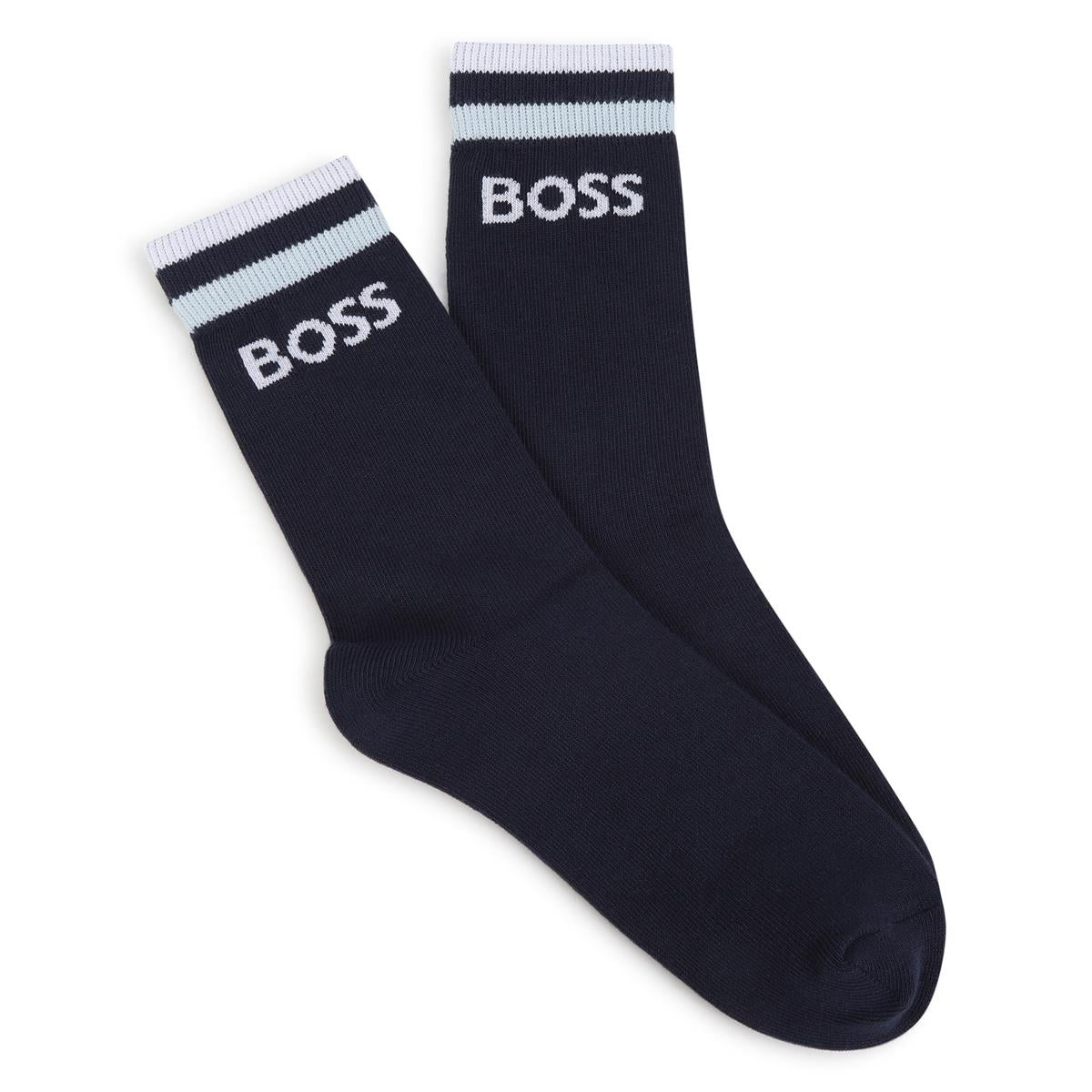 Boys White Cotton Socks Set(2 Pack)