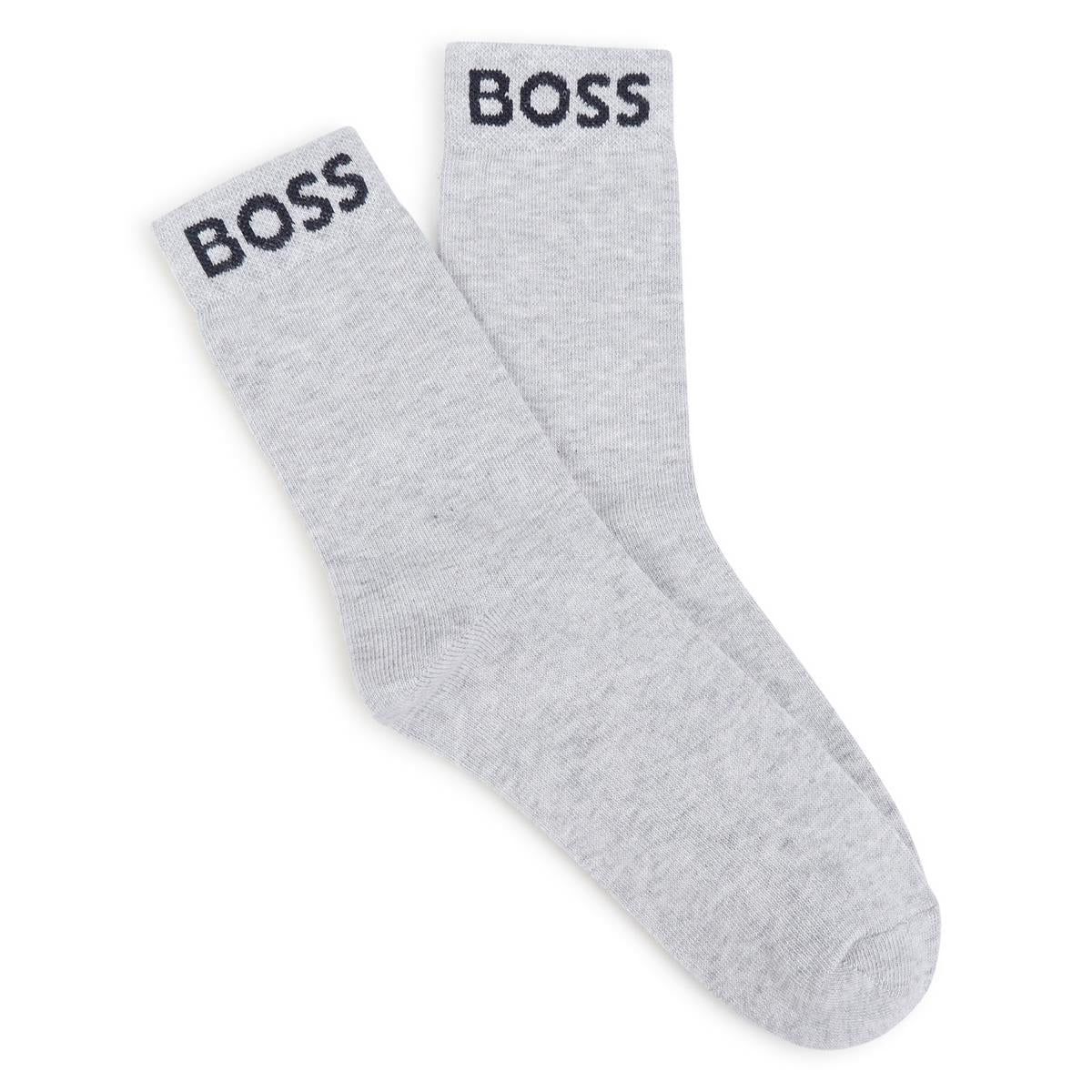 Boys White Cotton Socks Set(2 Pack)