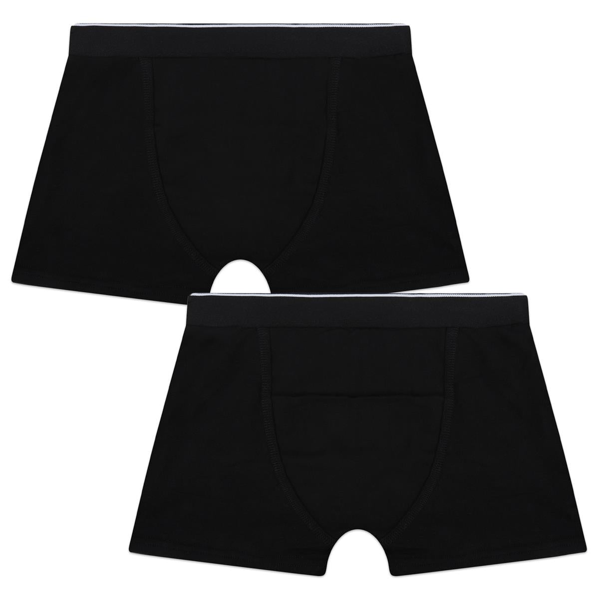 Boys Black Cotton Underwear Set(2 Pack)